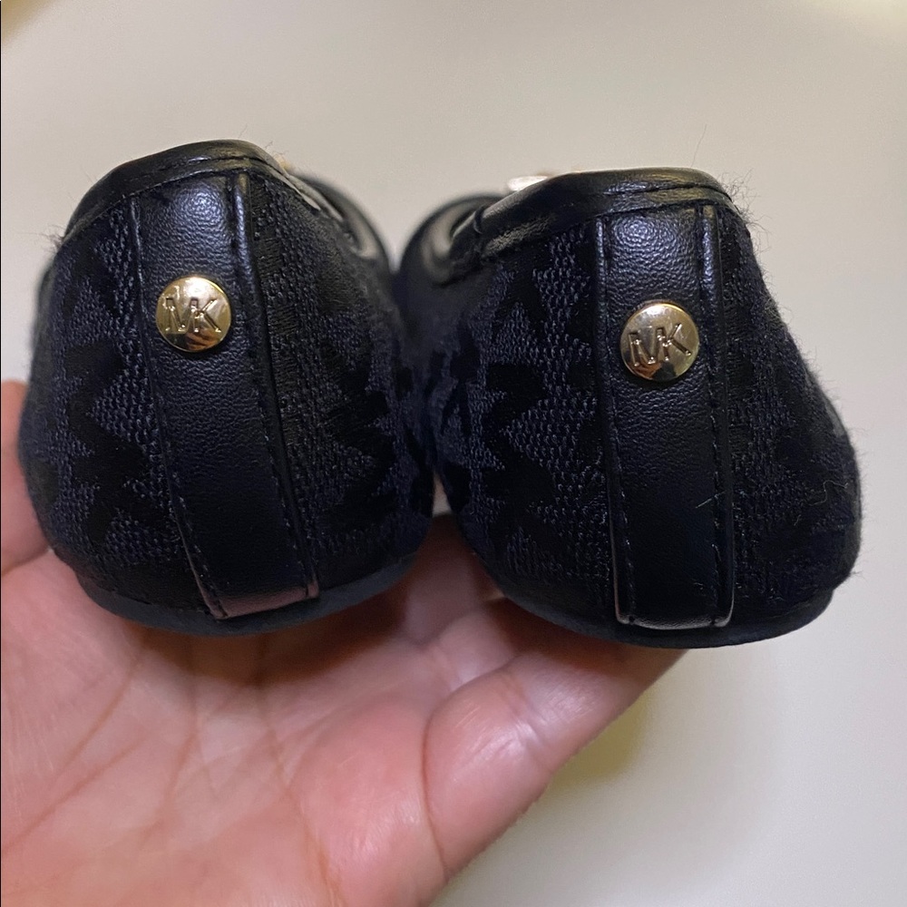Michael Kors Black Flats with Gold Accents - Picture 5 of 5